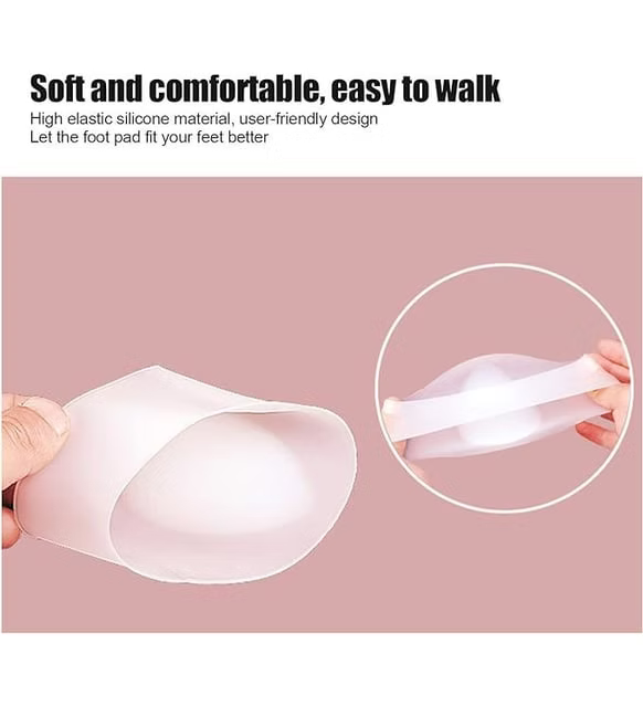 Kemer Destek Pedi, 2 Çift Kemer Desteği Silikon Düz Tabanlı İç Taban Elastik Ort