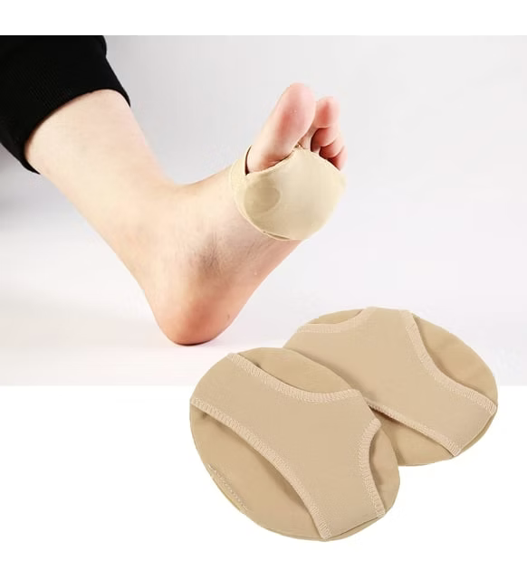 Ön ayak ayakkabı pedleri , silikon yarım tabanlık Metatarsal ayak bakımı jel yas
