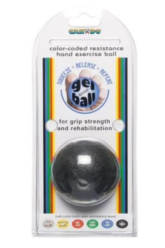 Cando Gel Squeeze Sıkma Egzersiz Topu Siyah x Ağır