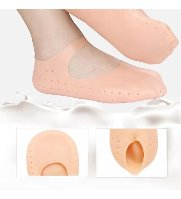 1 çift Silikon Çorap Ayak Bakımı Jel Çorap Nefes Profesyonel Nasır Sökücü Anti Ç