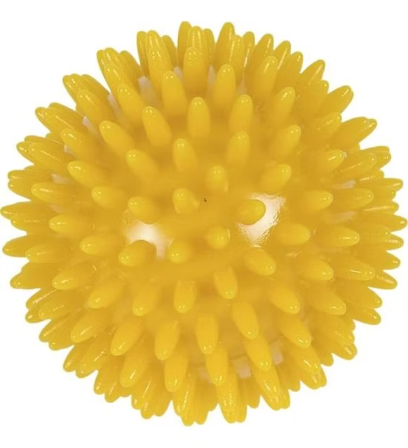 El Egzersiz Masaj ve Duyu Topu , Yumuşak Dikenli Top Sarı Renk 8 cm