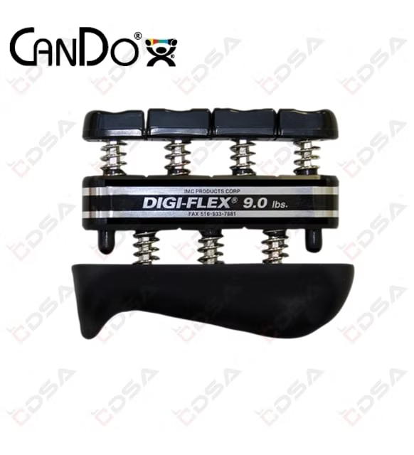 CANDO DİGİ-FLEX EL EGZERSİZ ALETİ - SİYAH, X-AĞIR - PARMAK (9,0 LB) / EL (31,0 L)