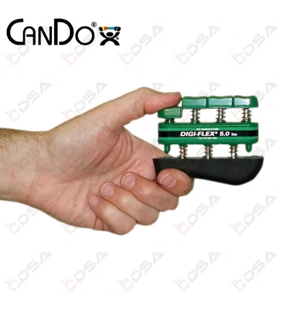 CanDo® Digi-Flex® Hand Exerciser - Green, Medium - Finger (5.0 lb) / hand (16.0)