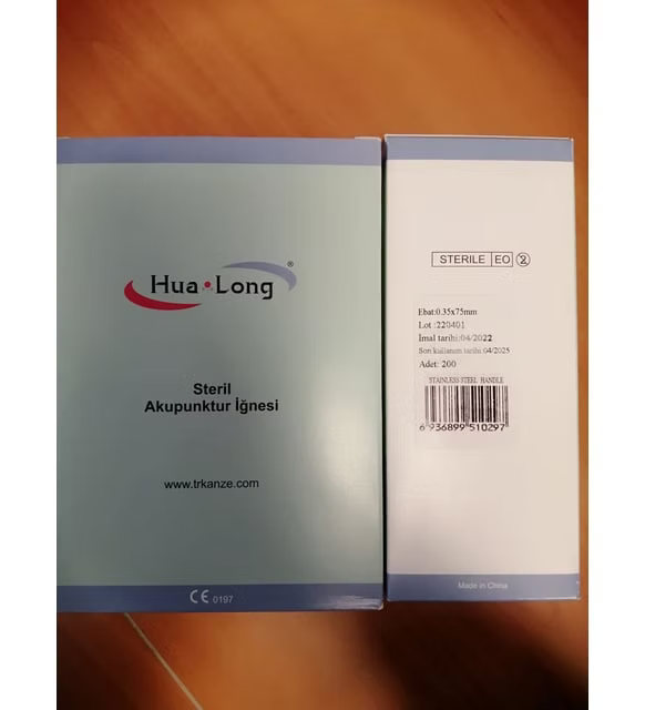 Hua Long Steril Akupunktur Iğnesi 0.35x75mm 200 Adet