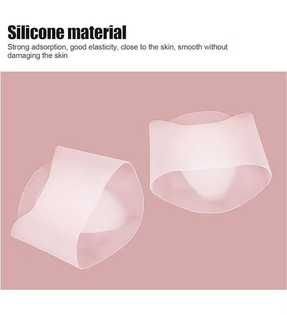 Kemer Destek Pedi, 2 Çift Kemer Desteği Silikon Düz Tabanlı İç Taban Elastik Ort