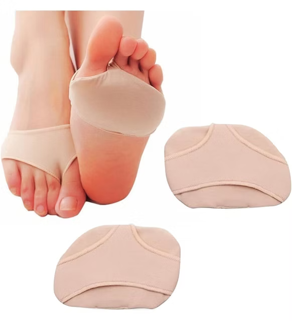 Ön ayak ayakkabı pedleri , silikon yarım tabanlık Metatarsal ayak bakımı jel yas