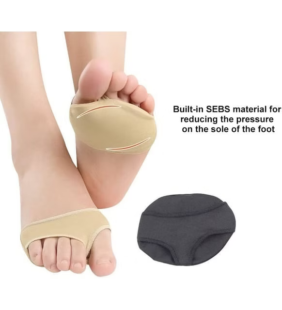 Ön ayak ayakkabı pedleri , silikon yarım tabanlık Metatarsal ayak bakımı jel yas