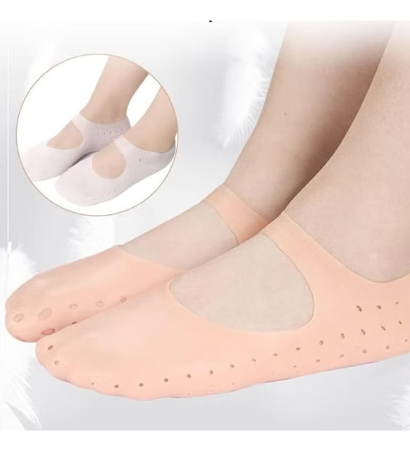 1 çift Silikon Çorap Ayak Bakımı Jel Çorap Nefes Profesyonel Nasır Sökücü Anti Ç