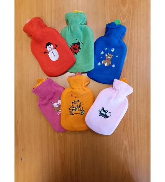 Sıcak Su Torbası Polarlı Kılıflı Küçük Boy El Ayak Isıtıcı Termafor Su Torbası
